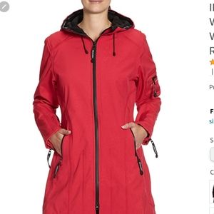ILSE JACOBSEN water resistant raincoat 38 red  (size 6)